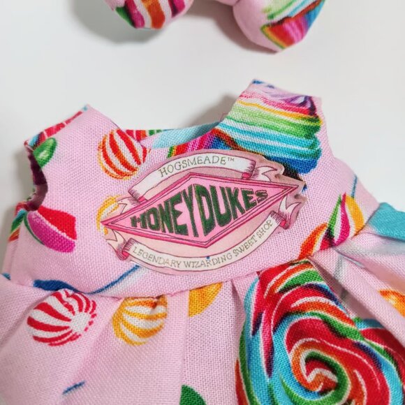 Harry Potter Honeydukes Candy Dress and Matching Bow to fit Labubu - Picture 3 of 4